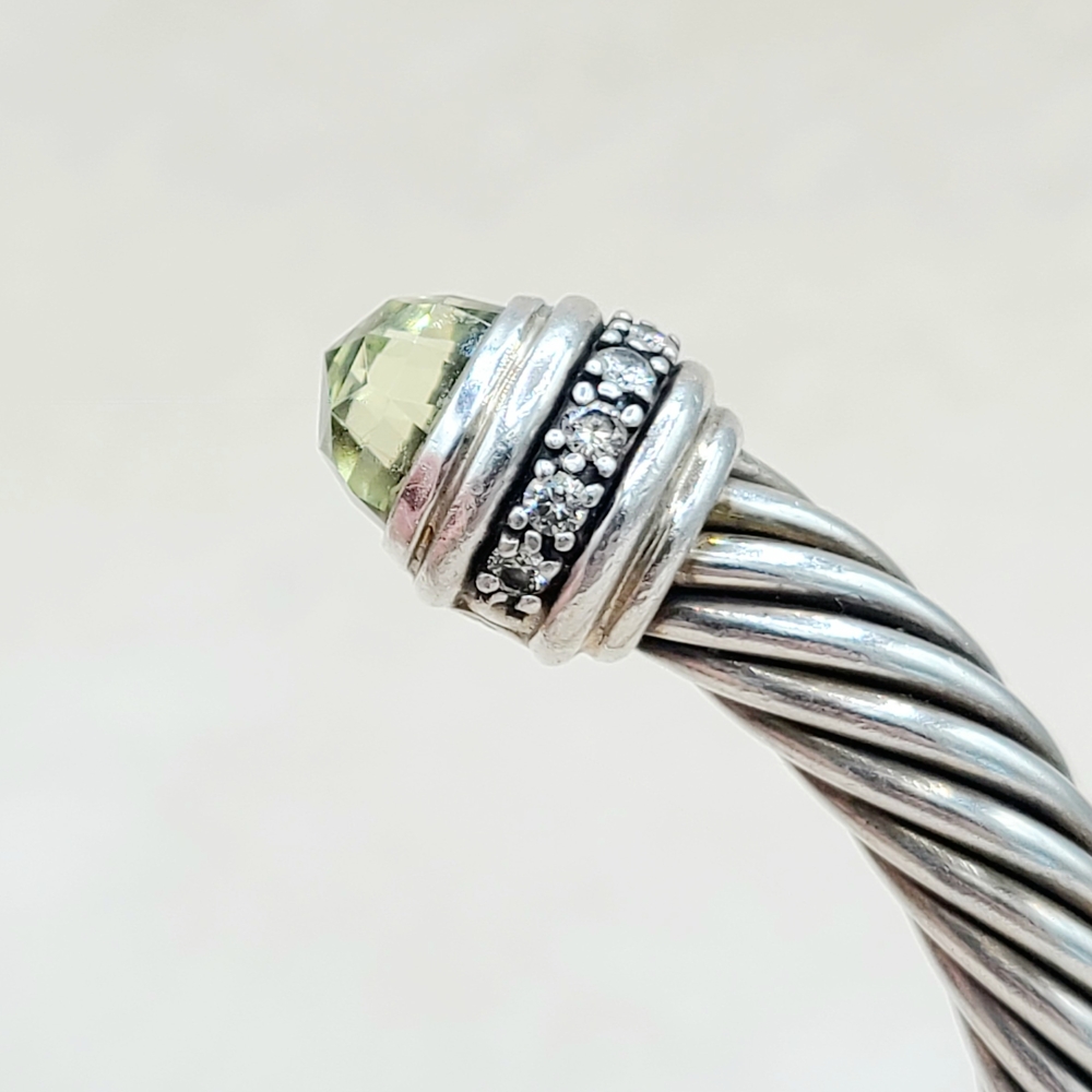 David Yurman 7mm Lemon Citrine Diamond Bracelet - Picture 9 of 13